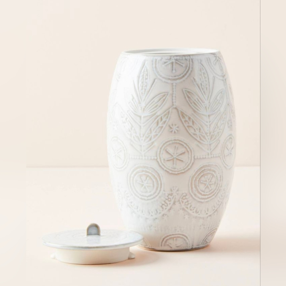 Anthropologie Zizou Vase Canister Pottery Ceramic 7"